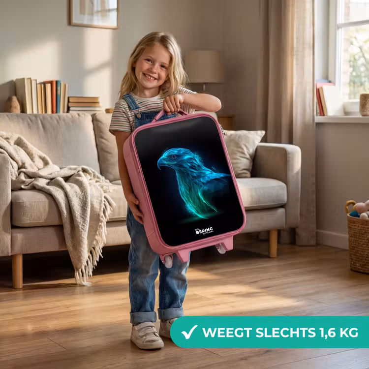 Kinderkoffer - Roze - Digitale adelaar in profiel — 2