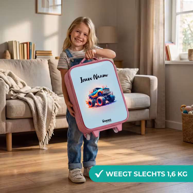 Kinderkoffer - Roze - Fierce Wheels — 2