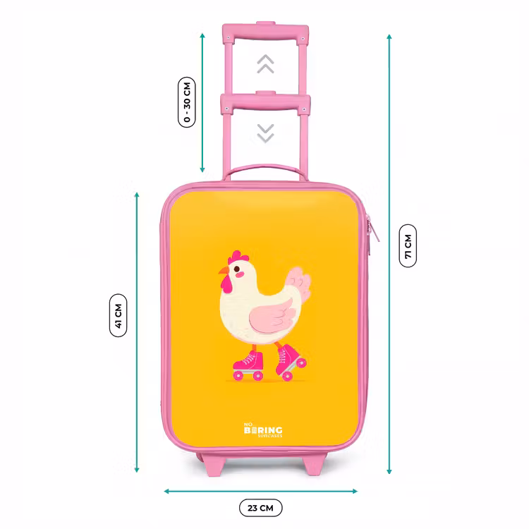 Kinderkoffer - Roze - Kip - Rolschaatsen - Geel — 5