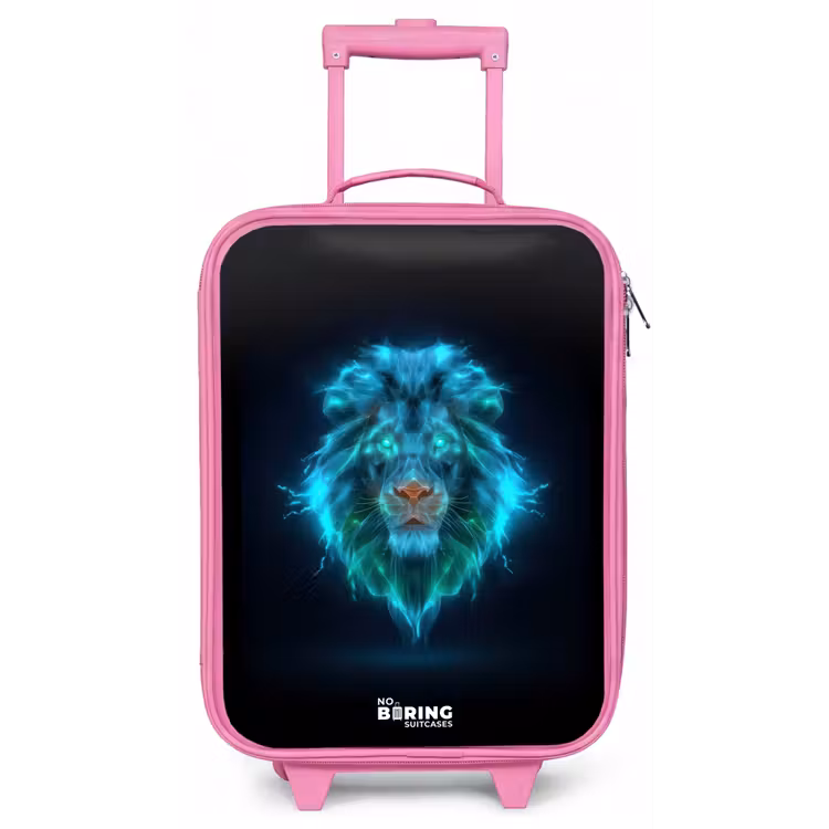 Kinderkoffer - Roze - Lichtgevende leeuw — 1