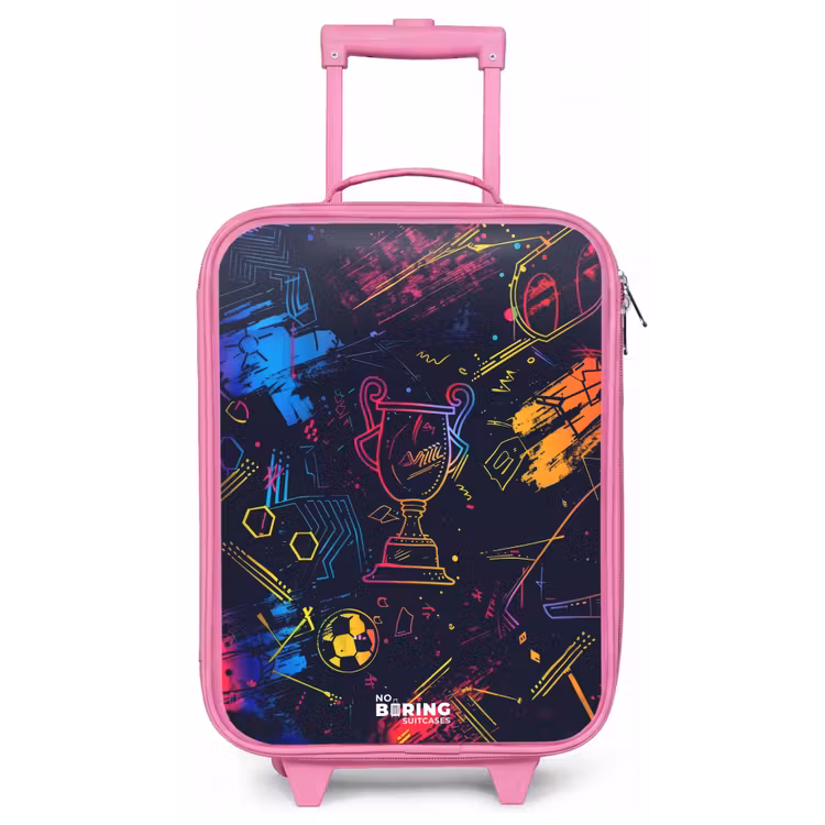 Kinderkoffer - Roze - Neon sporttrofee design — 1