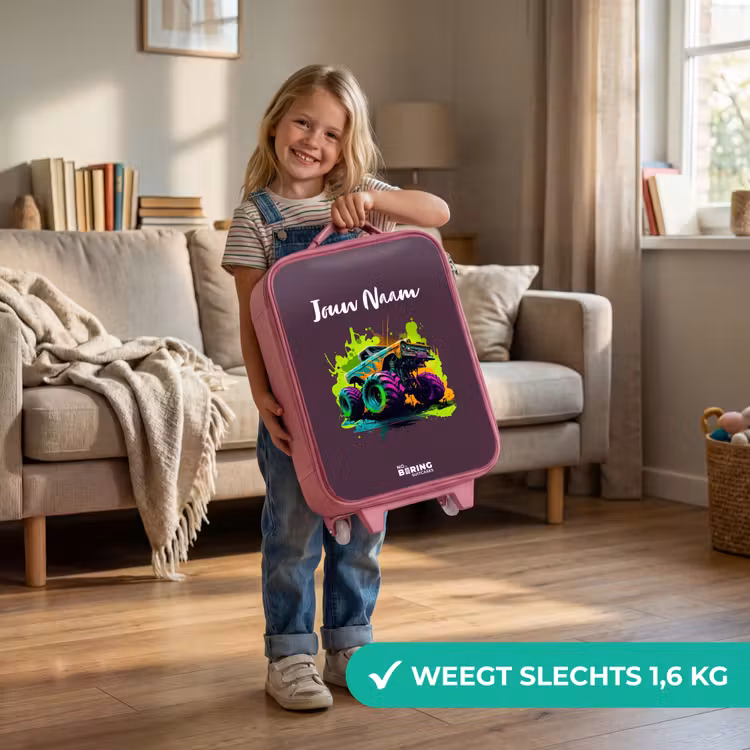 Kinderkoffer - Roze - Neon Wheels — 2