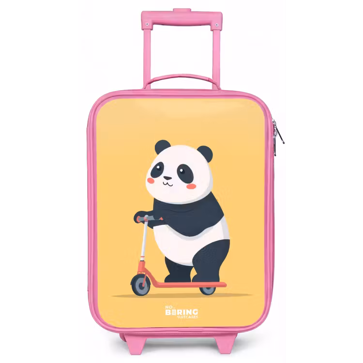Kinderkoffer - Roze - Panda - Step - Geel — 1