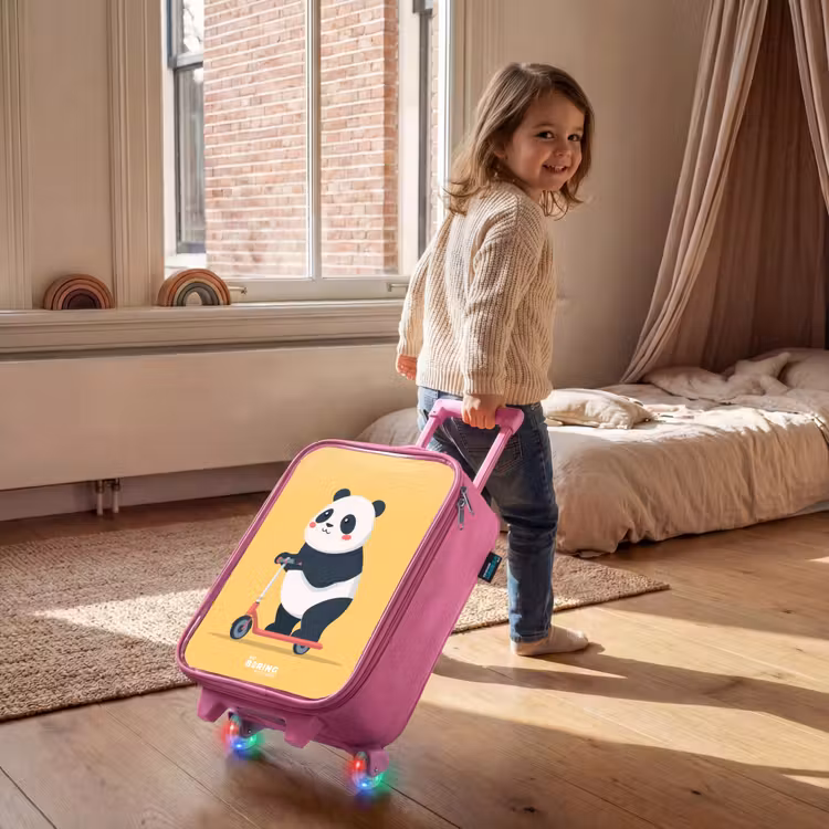 Kinderkoffer - Roze - Panda - Step - Geel — 3