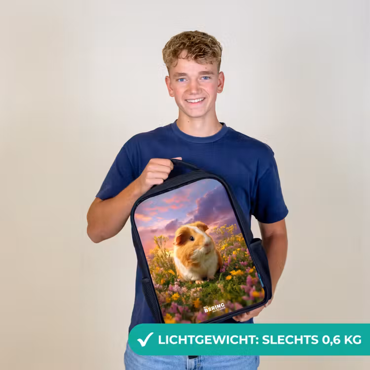 Kinderrugzak - Zwart - Cavia - Natuur - Dier — 2