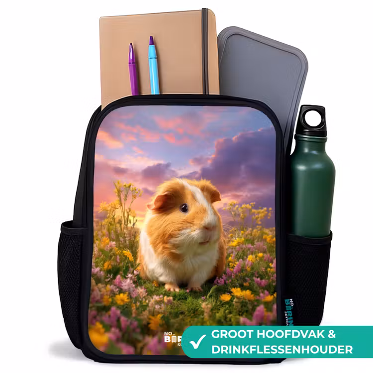 Kinderrugzak - Zwart - Cavia - Natuur - Dier — 4