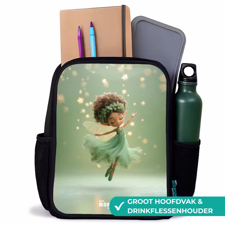Kinderrugzak - Zwart - Dansende fee in groen licht — 4