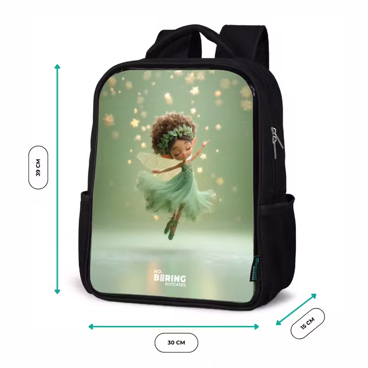 Kinderrugzak - Zwart - Dansende fee in groen licht — 5