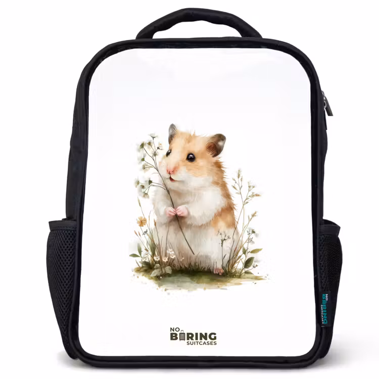 Kinderrugzak - Zwart - Dier - Natuur - Hamster — 1