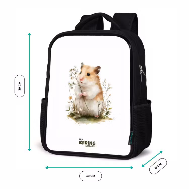 Kinderrugzak - Zwart - Dier - Natuur - Hamster — 5
