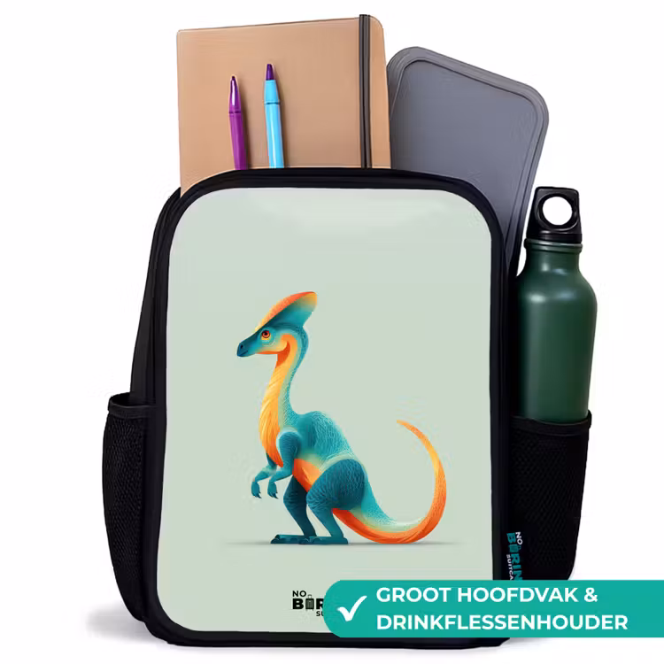 Kinderrugzak - Zwart - Dino - Blauw - Dier — 4