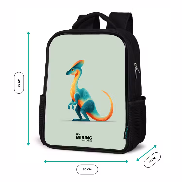 Kinderrugzak - Zwart - Dino - Blauw - Dier — 5