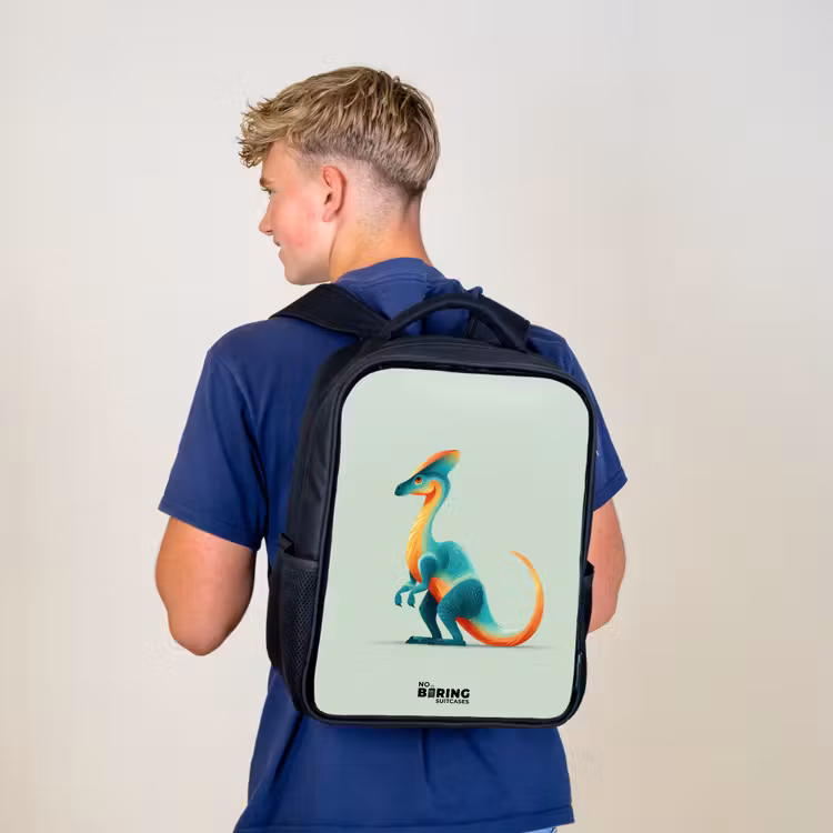 Kinderrugzak - Zwart - Dino - Blauw - Dier — 6