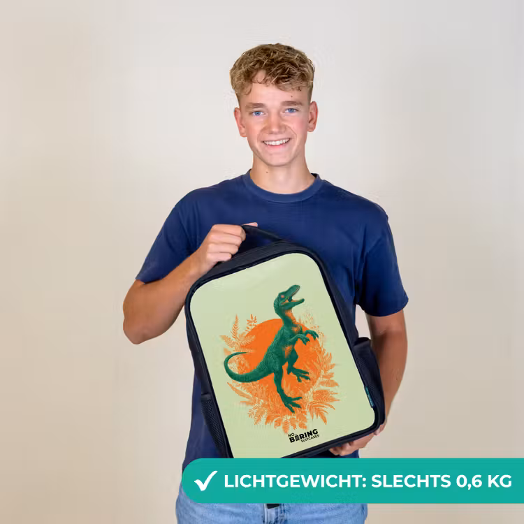 Kinderrugzak - Zwart - Dino - Natuur - Groen — 2
