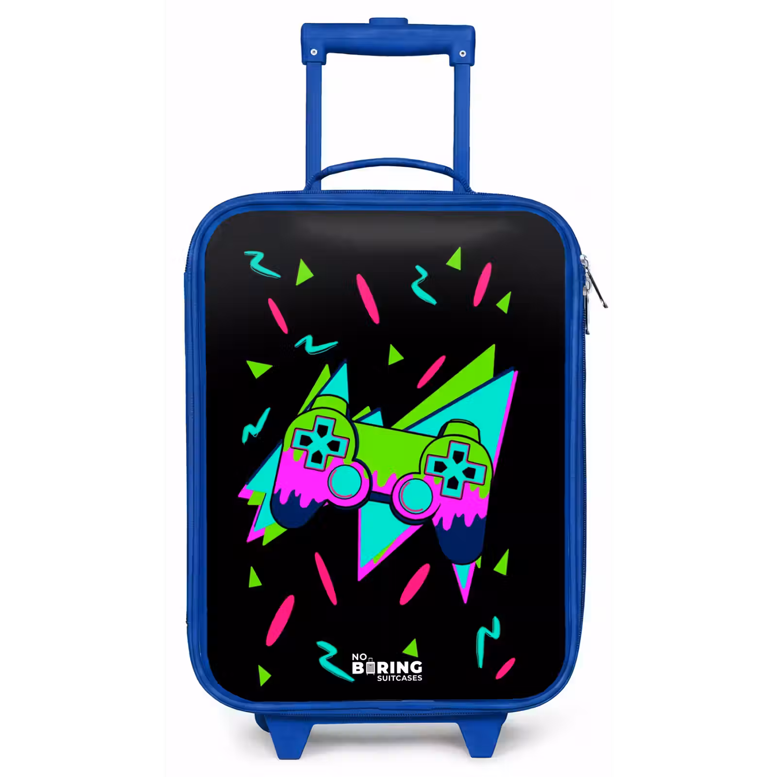 Kinderkoffer - Blauw - Neon controller op zwart — 1