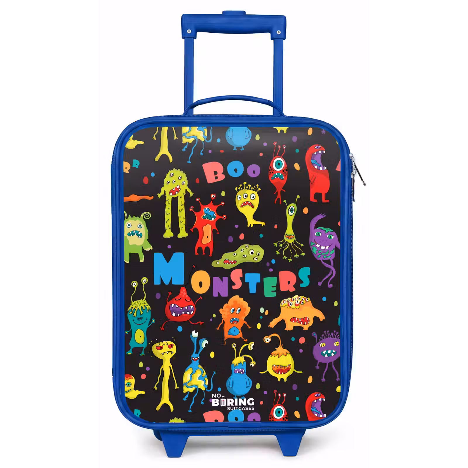 Kinderkoffer - Blauw - Patroon van monsters — 1