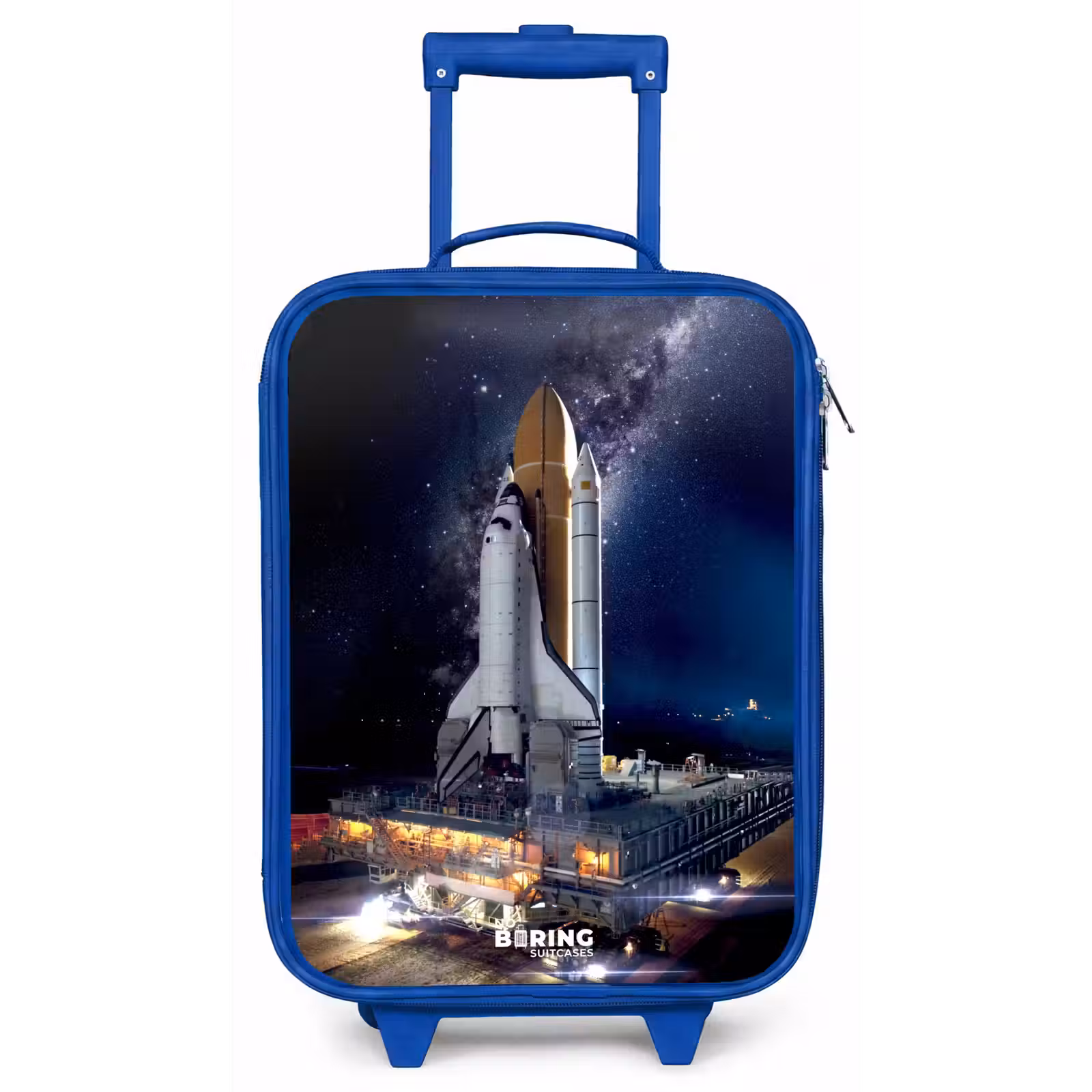 Kinderkoffer - Blauw - Spaceshuttle die kan opstijgen — 1