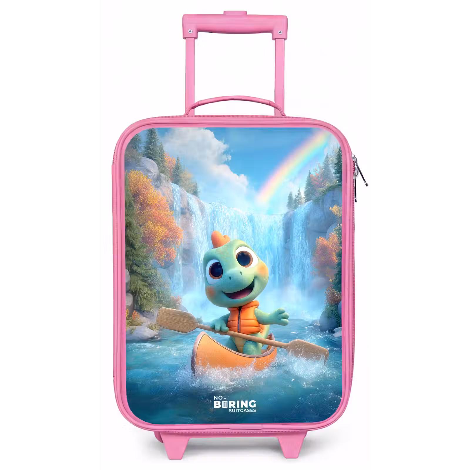 Kinderkoffer - Roze - Dino - Natuur - Waterval — 1