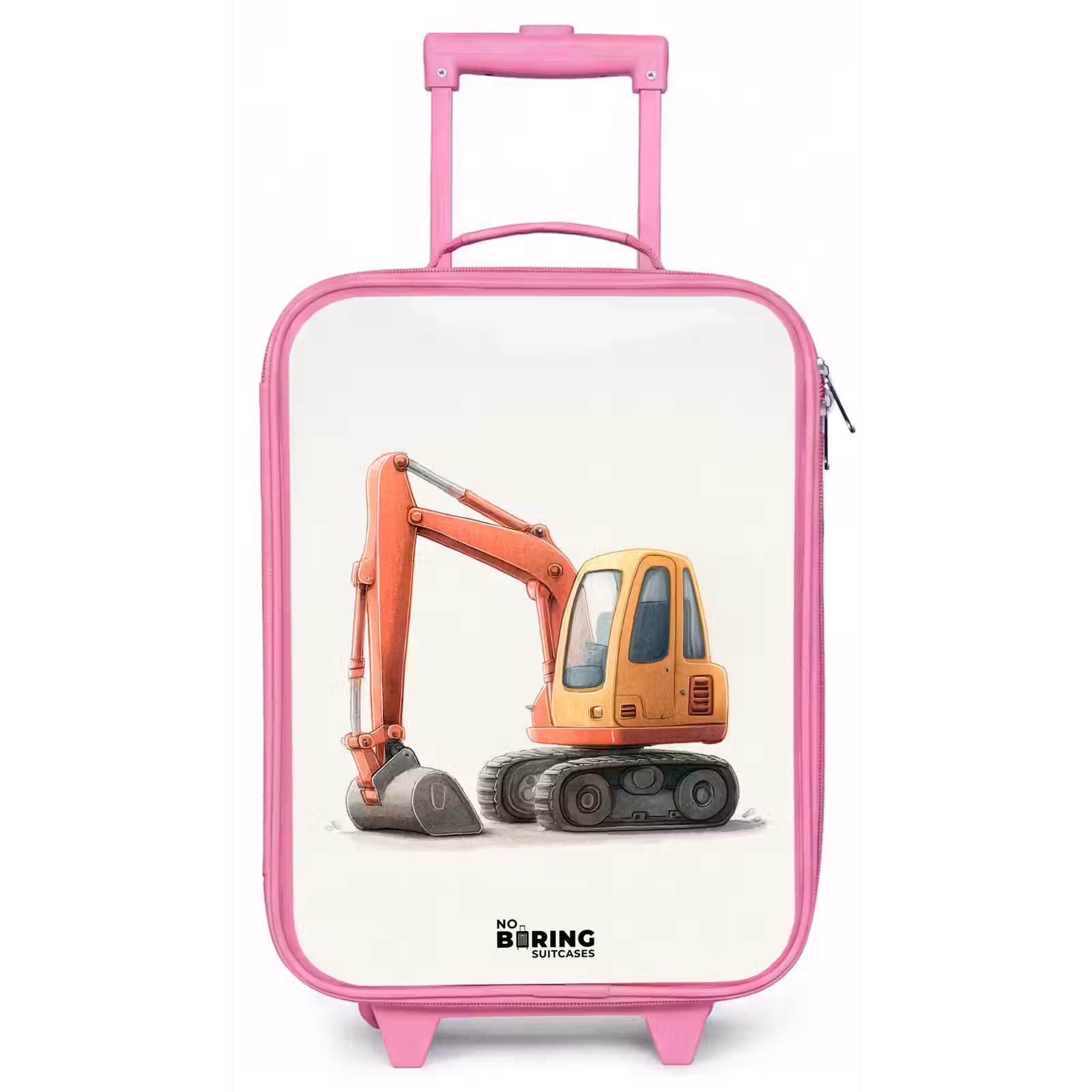 Kinderkoffer - Roze - Graafmachine - Getekend - Oranje — 1