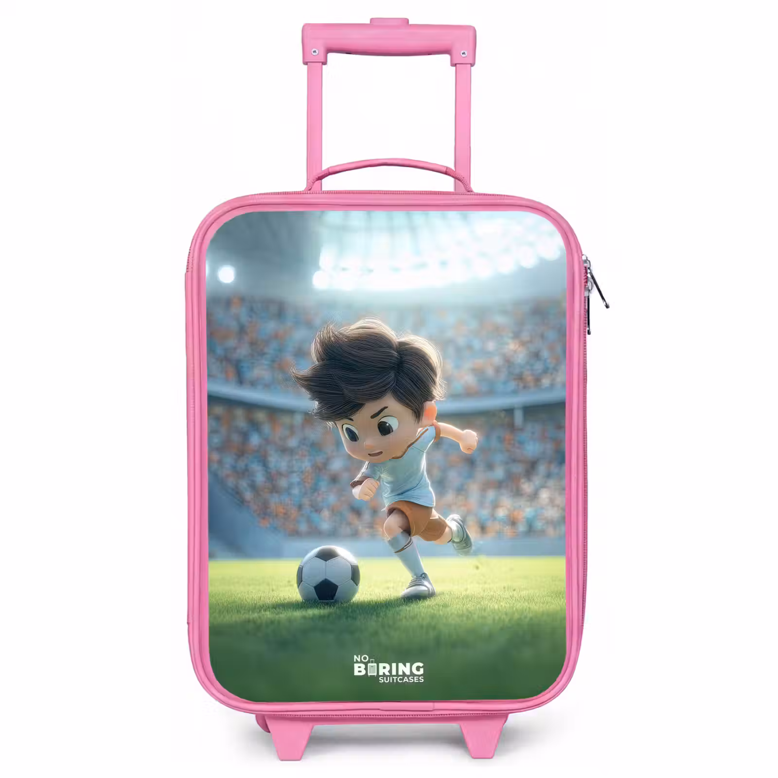 Kinderkoffer - Roze - Jongen - Voetbal - Stadion - Zonlicht — 1