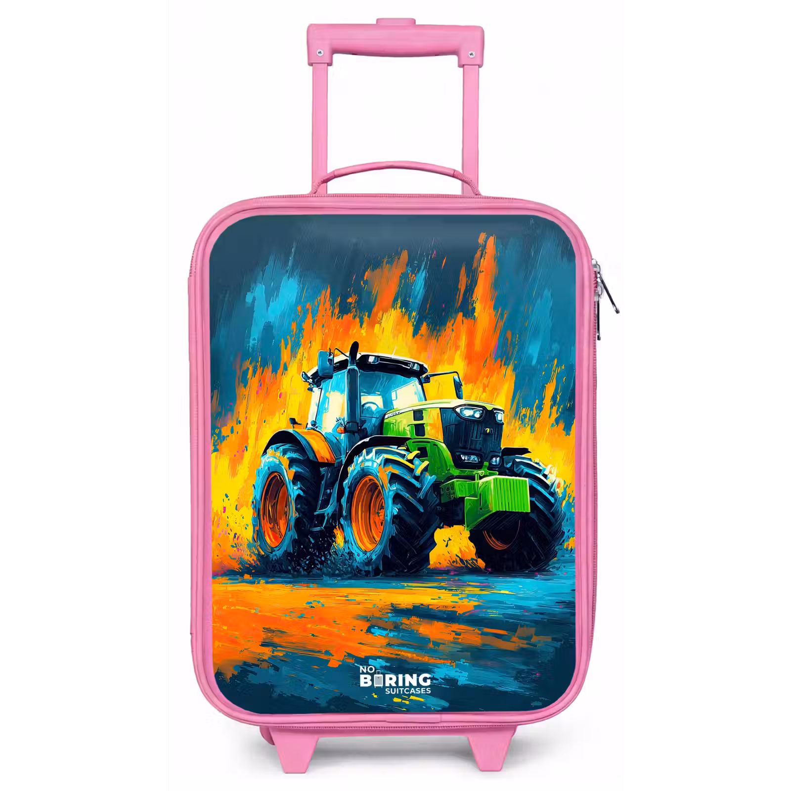 Kinderkoffer - Roze - Tractor - Groen - Abstract - Penseelstreken — 1