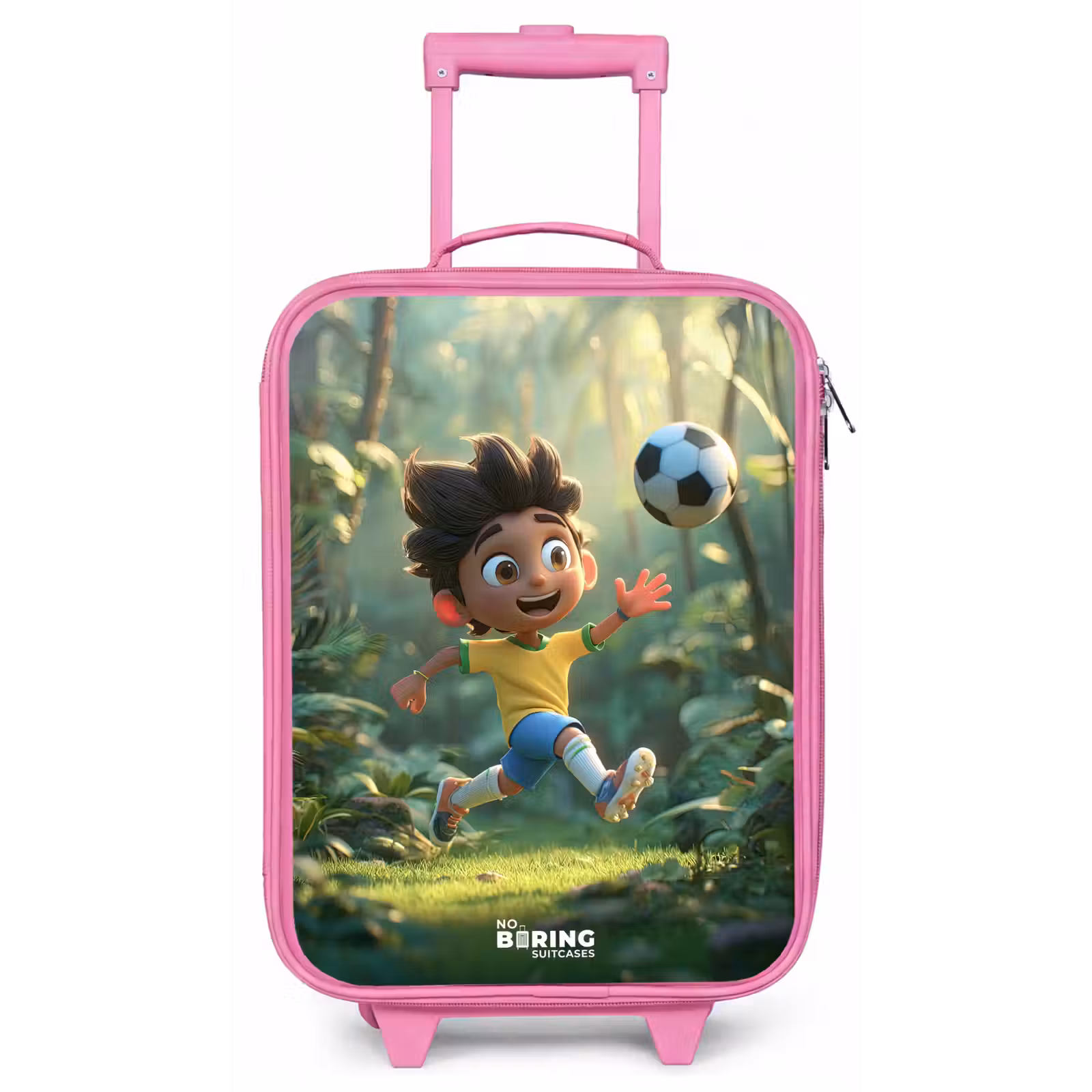 Kinderkoffer - Roze - Voetbal - Jongen - Bos — 1