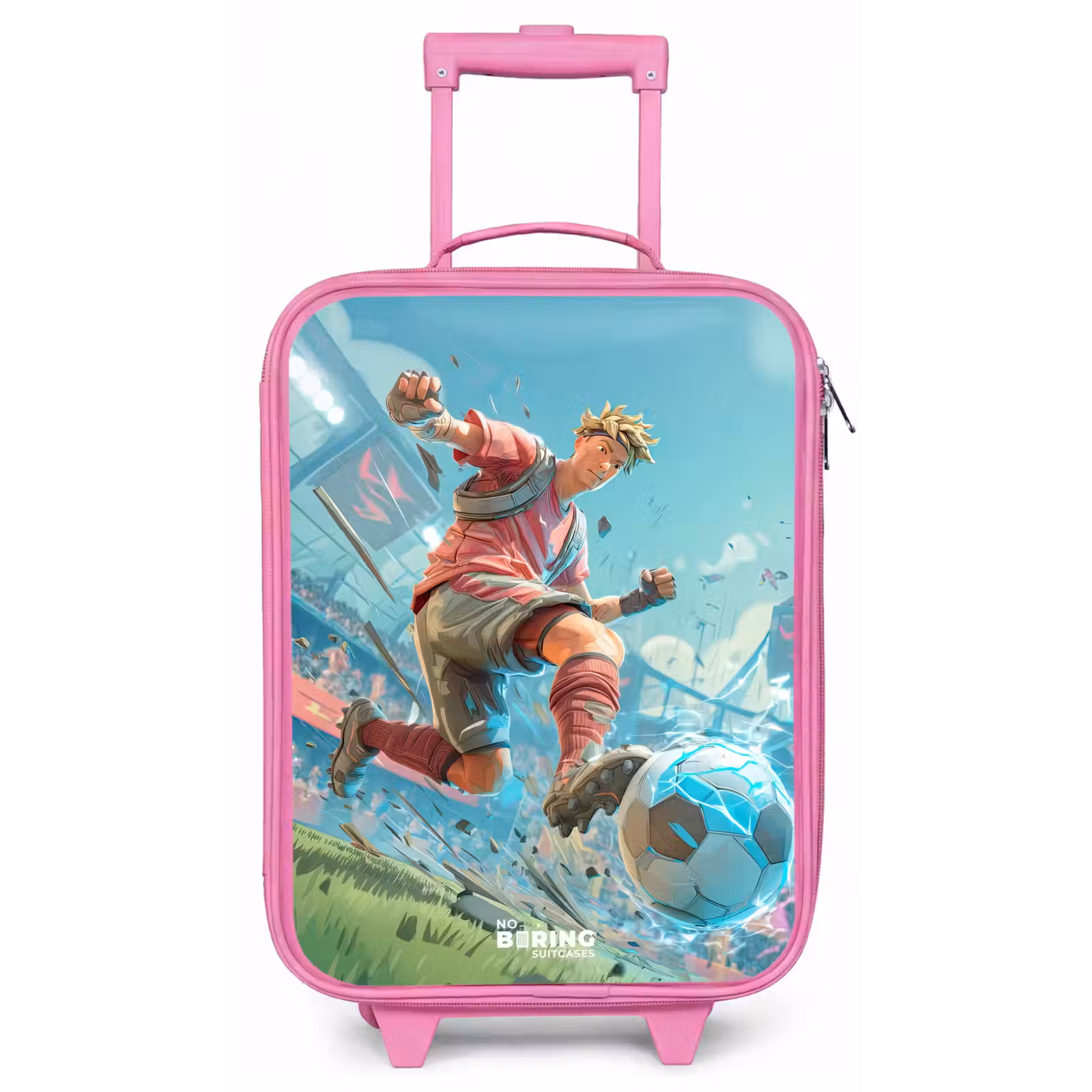 Kinderkoffer - Roze - Voetbal - Jongen - Stadion - Elektrisch — 1