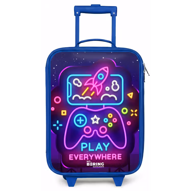 Kinderkoffer - Blauw - Neonbord met controller — 1