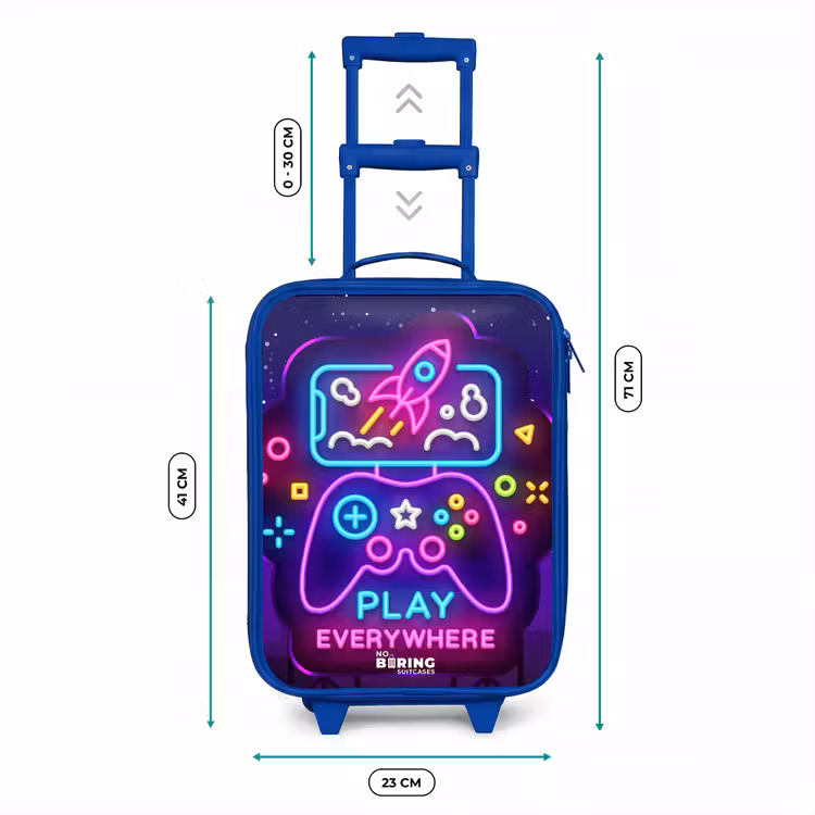 Kinderkoffer - Blauw - Neonbord met controller — 6