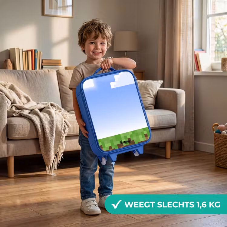 Kinderkoffer - Blauw - Pixel wereld — 2