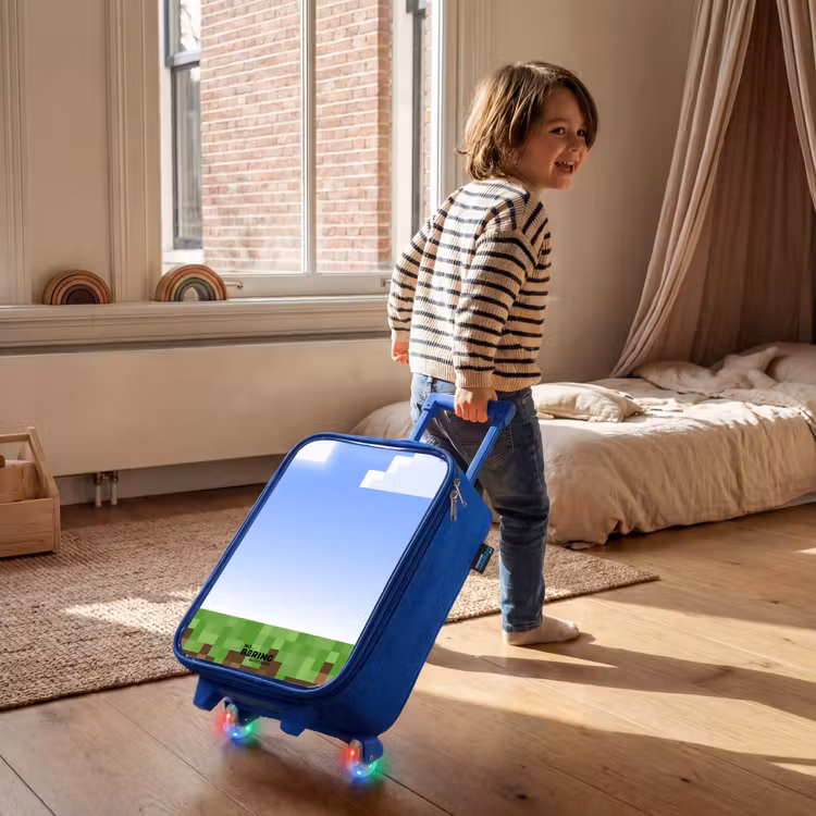 Kinderkoffer - Blauw - Pixel wereld — 3