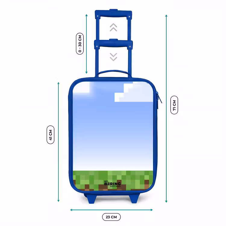 Kinderkoffer - Blauw - Pixel wereld — 6