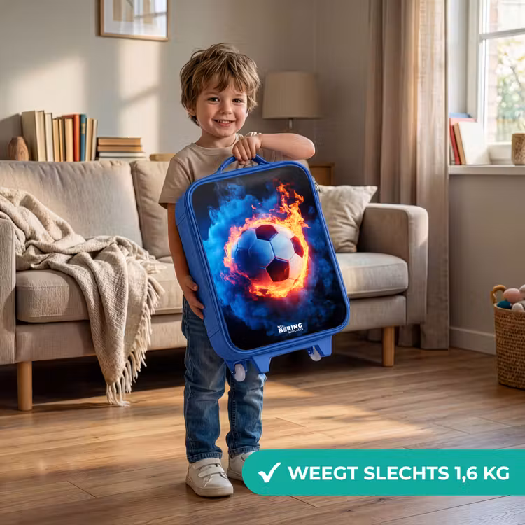Kinderkoffer - Blauw - Voetbal in vuur en ijs — 2
