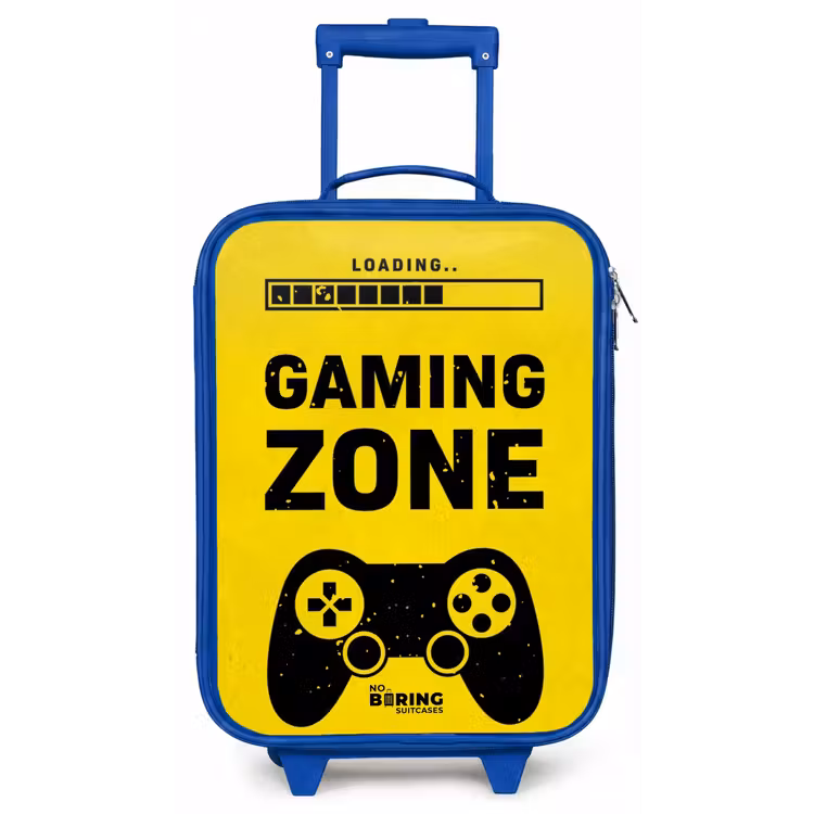 Kinderkoffer - Blauw - Zwart-geel met gaming zone — 1