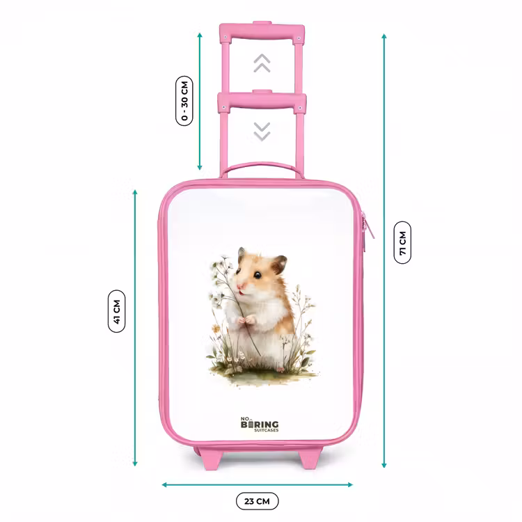 Kinderkoffer - Roze - Dier - Natuur - Hamster — 5