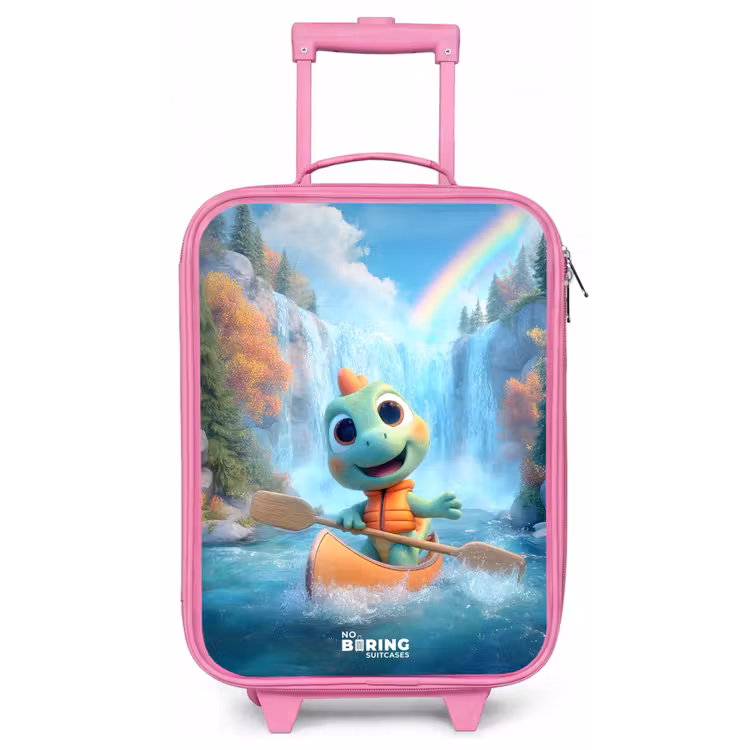 Kinderkoffer - Roze - Dino - Natuur - Waterval — 1