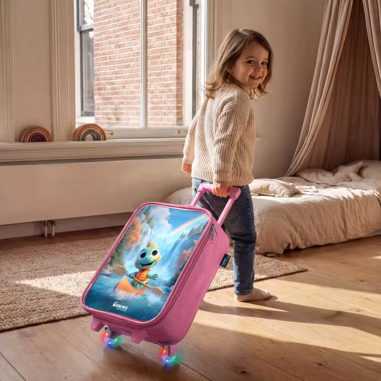 Kinderkoffer - Roze - Dino - Natuur - Waterval — 3
