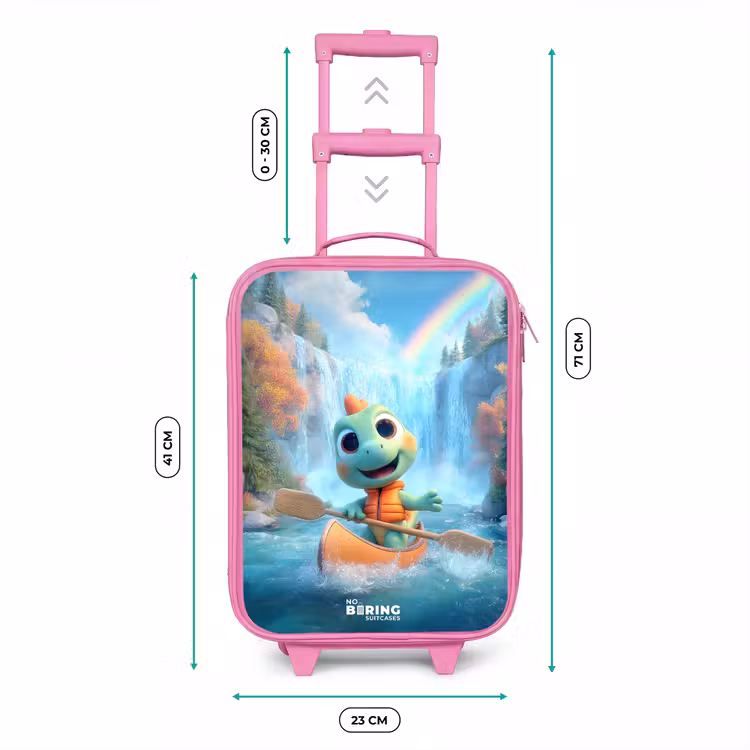 Kinderkoffer - Roze - Dino - Natuur - Waterval — 5