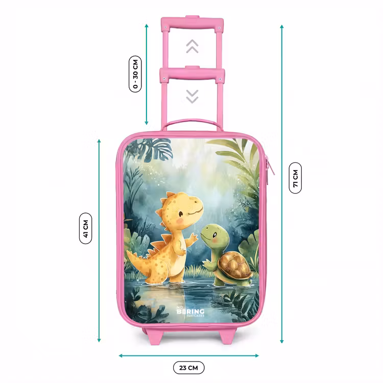 Kinderkoffer - Roze - Dino - Schildpad - Jungle — 5
