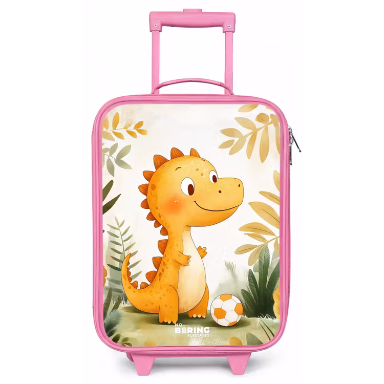 Kinderkoffer - Roze - Dino - Voetbal - Oranje — 1