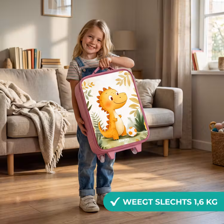 Kinderkoffer - Roze - Dino - Voetbal - Oranje — 2