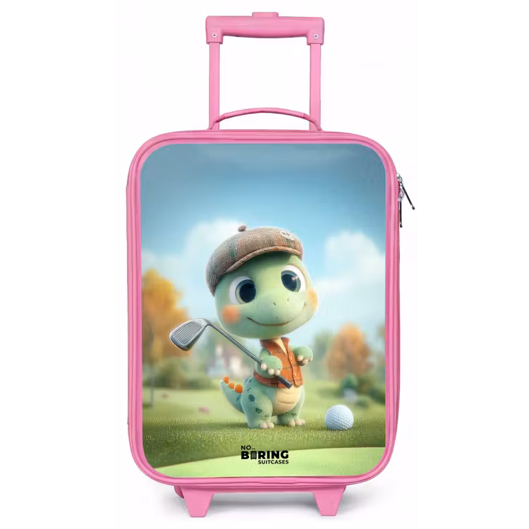 Kinderkoffer - Roze - Golf - Dino - Groen — 1