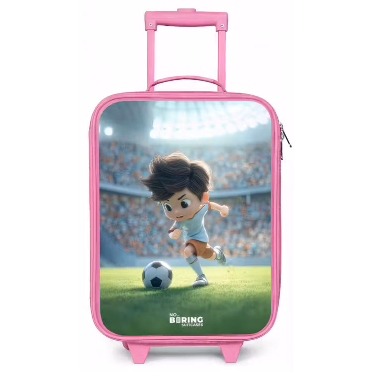 Kinderkoffer - Roze - Jongen - Voetbal - Stadion - Zonlicht — 1