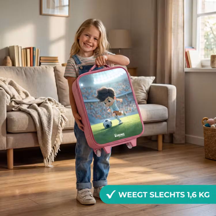 Kinderkoffer - Roze - Jongen - Voetbal - Stadion - Zonlicht — 2