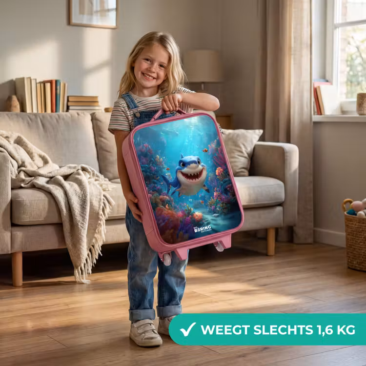 Kinderkoffer - Roze - Rif - Koraal - Haai - Dier — 2