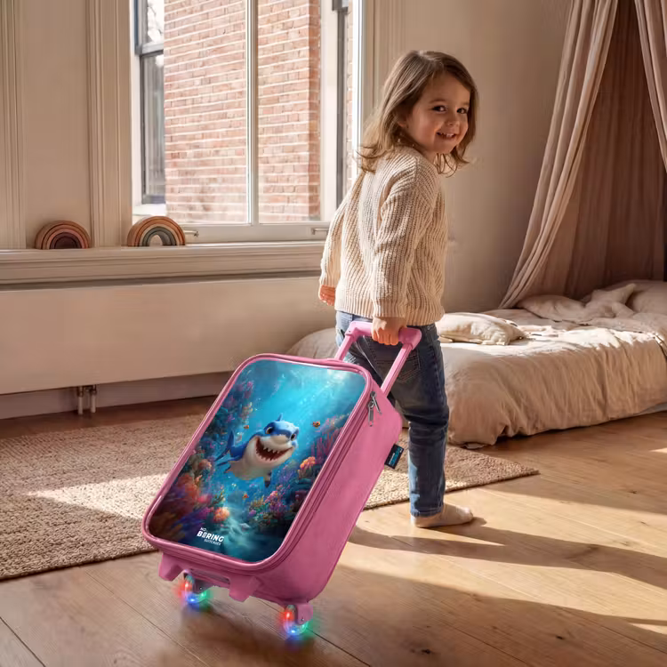 Kinderkoffer - Roze - Rif - Koraal - Haai - Dier — 3