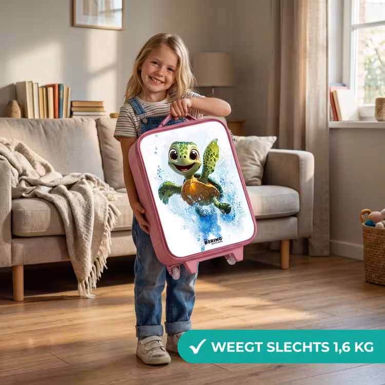 Kinderkoffer - Roze - Schildpad - Water - Groen — 2