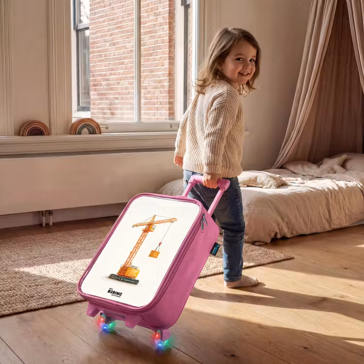 Kinderkoffer - Roze - Torenkraan - Getekend - Oranje — 3