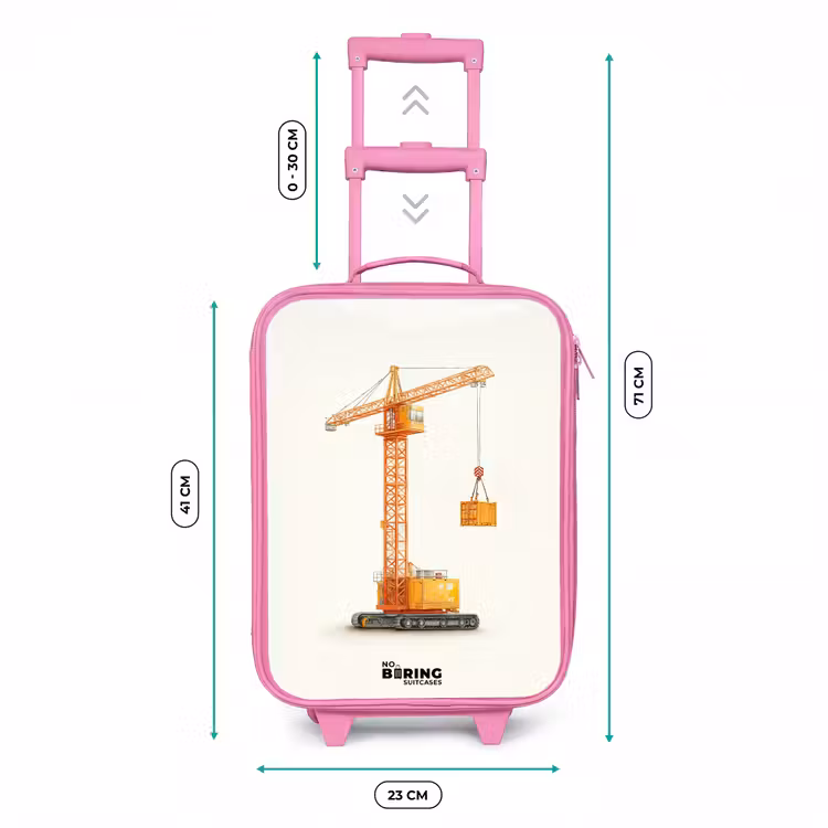 Kinderkoffer - Roze - Torenkraan - Getekend - Oranje — 5