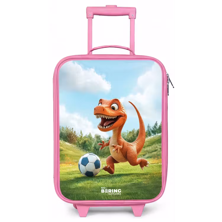 Kinderkoffer - Roze - Voetbal - Dino - Sport — 1